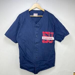 Vintage 90s Iowa State Cyclones ISU Baseball Jersey XL
